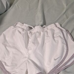 Nike Women's White and Gray Athletic Shorts